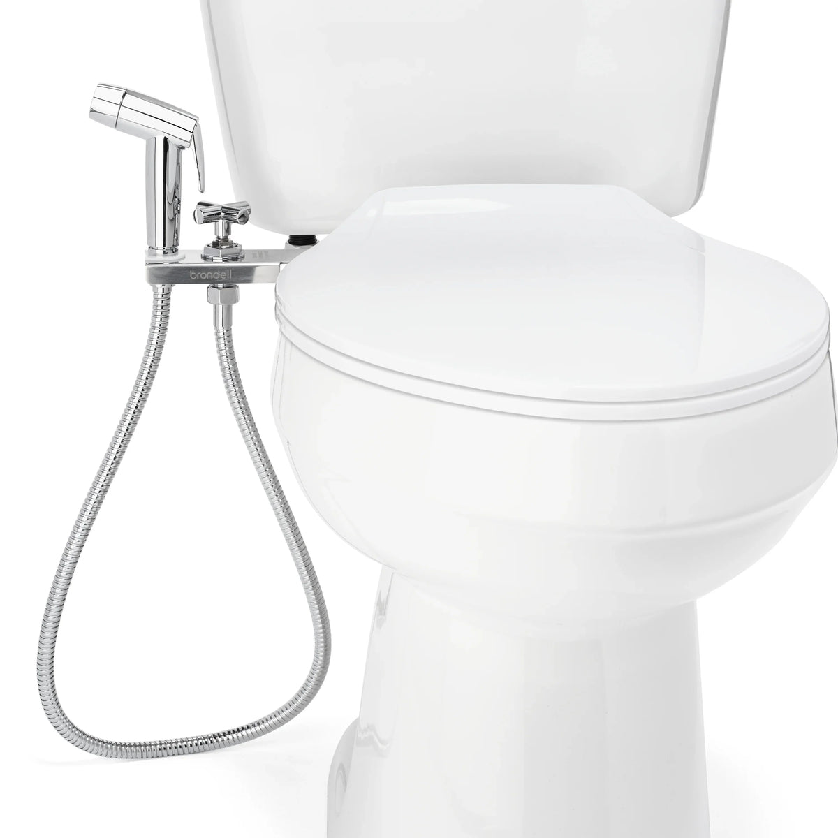 in Bidet Easy Sprayer Shut with CleanSpa Hand-Held Integrated Brondell Holster Silver off and