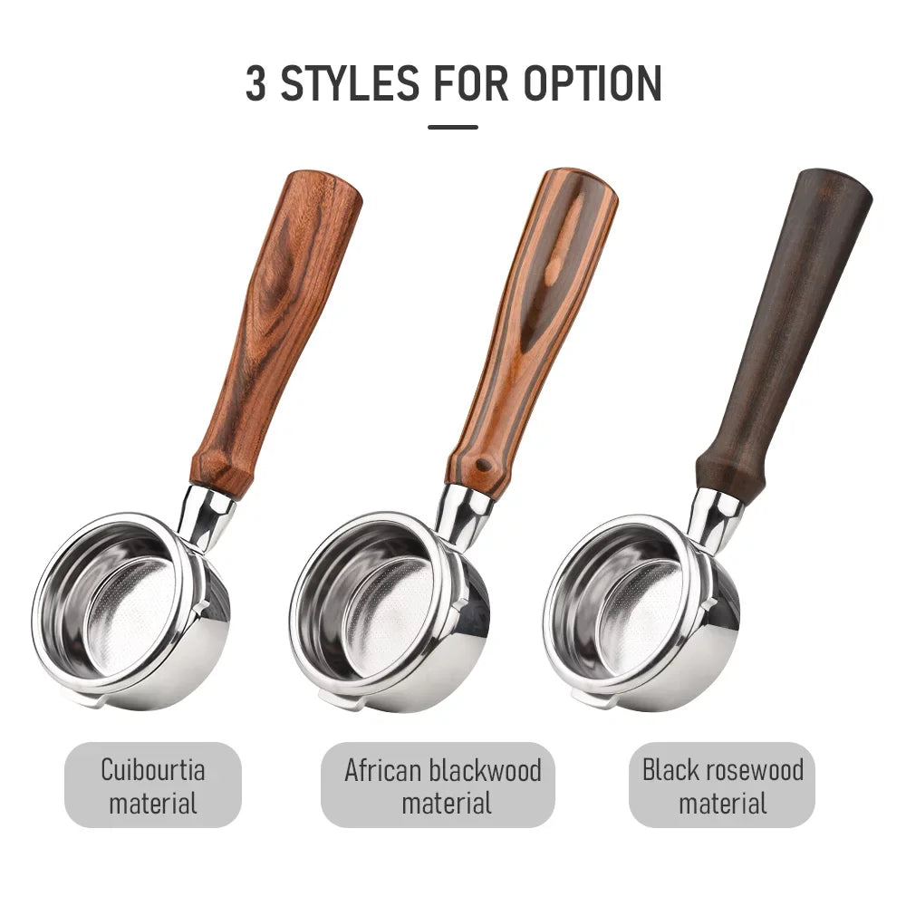 Replacement Stainless Ba102 Ears Ba101 Filter For Barsetto Naked Calphalon Wooden Coffee Portafilter 58Mm Iq 3 Bottomless Handle Cup Basket Steel Temp