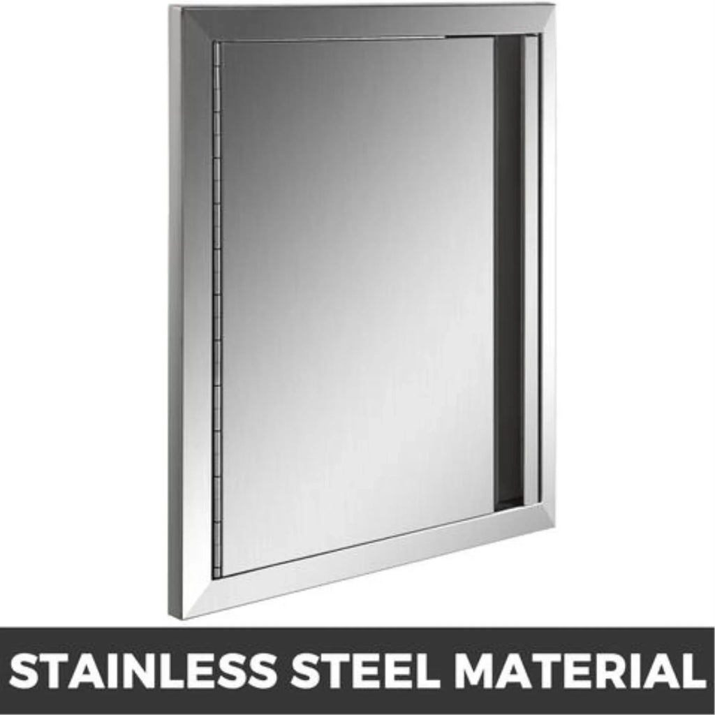 in. x BXGCGMXKSKM17X241V0 Silver 24 BBQ Vevor Access 17 Door,