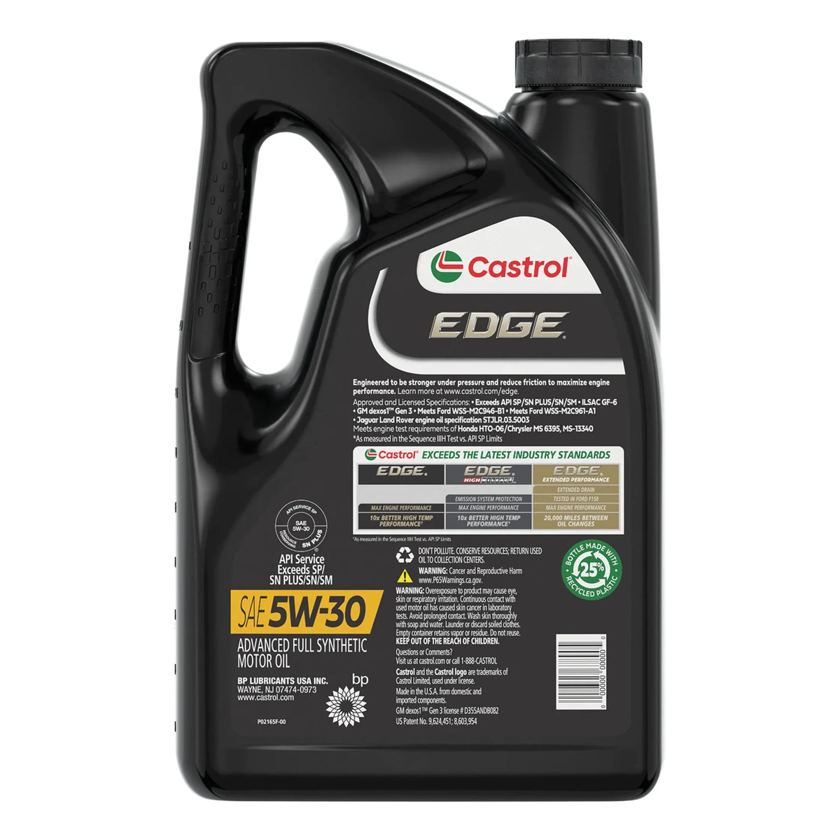 Castrol 5 Motor EDGE 5W-30 Full Advanced Oil, Synthetic Quarts