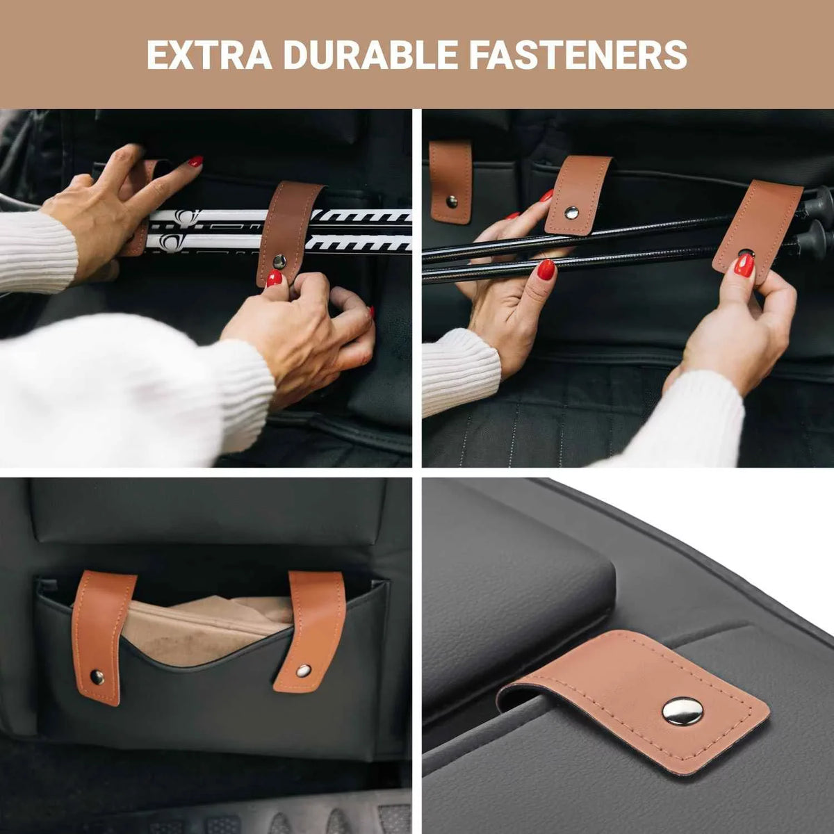 Black Trunk Hanging Leather Organizer Brown Storage SUV Pockets Accessories With Car Eco Waterproof Owleys