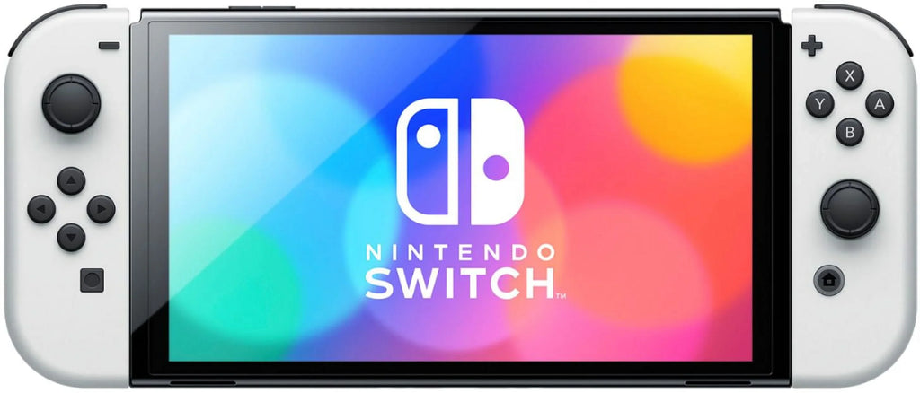 and Joy Mario Improved Switch Nintendo Battle LAN-Port Mytrix 2021 OLED 64GB And Model HD Wireless Rabbids Screen Accessories & Kingdom Console White Controller with New Con Dock