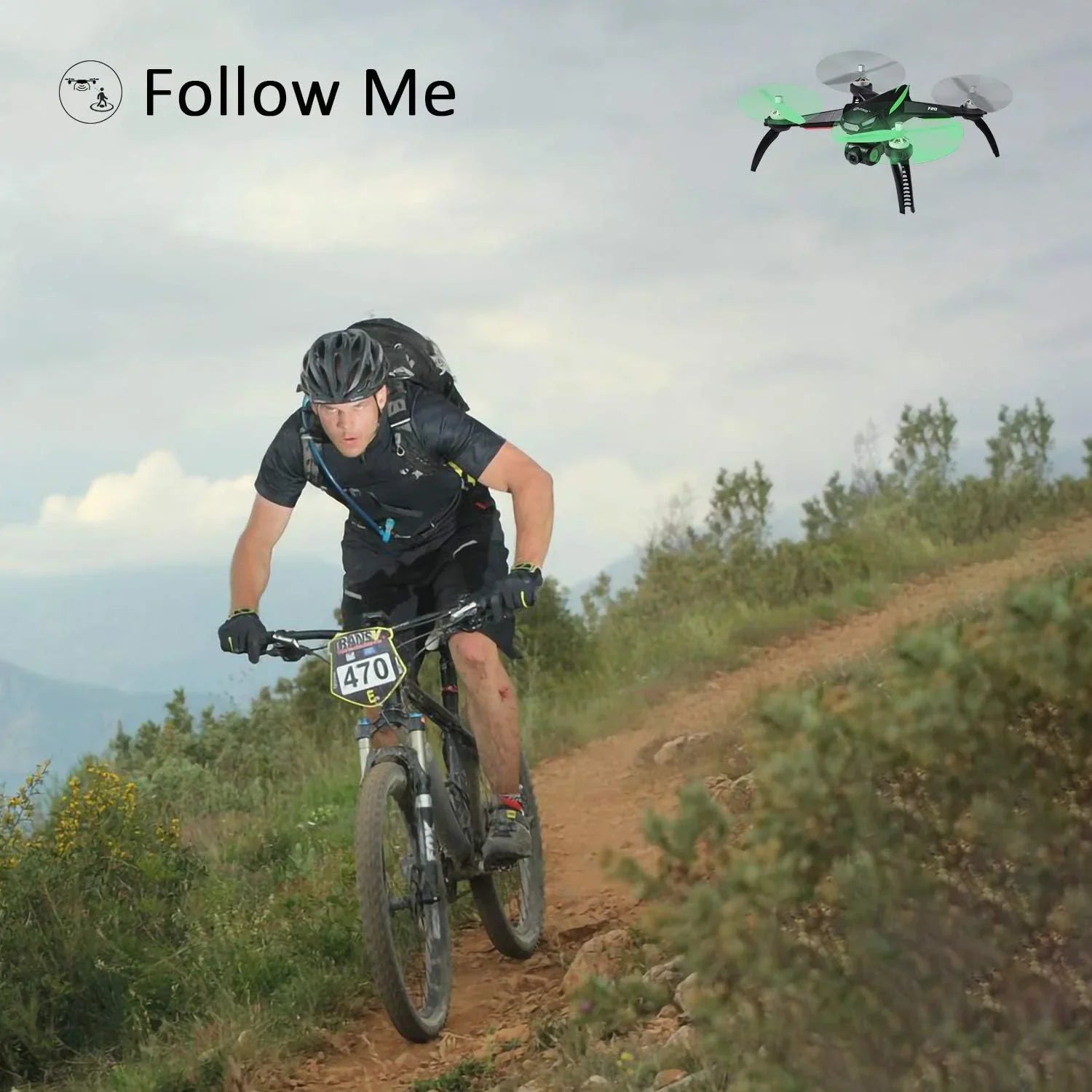 BLACK/GREEN App F20 Contixo Controlled RC Drone Open Box Quadcopter - Remote