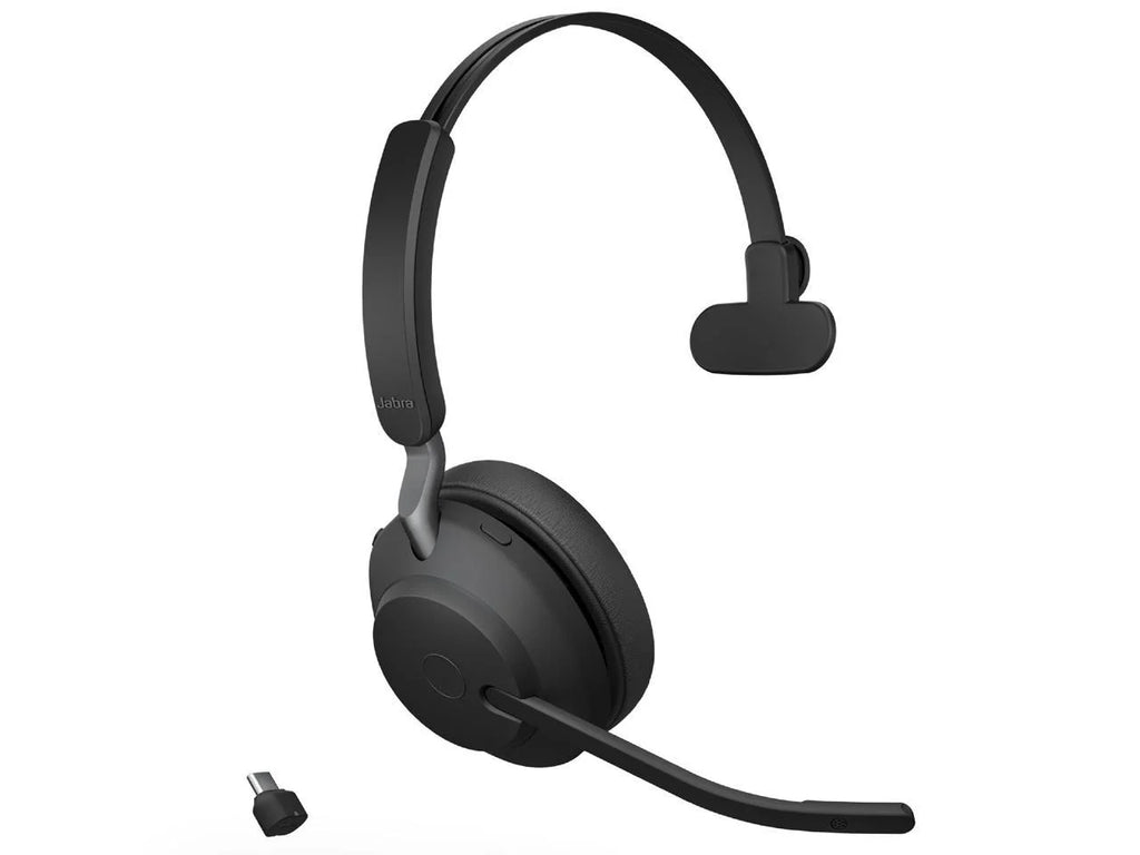 65 Mono MS Evolve2 / Black - Jabra USB-C Headphones Charging Wireless Stand with Music Headset
