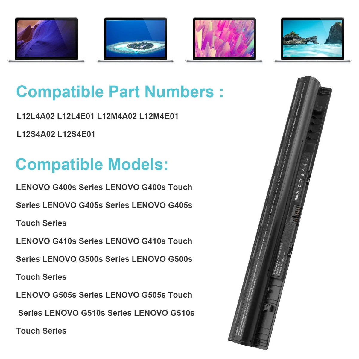 G400s G500s 80L0 G50-45 L12S4E01 New G70-80 G50-80 Battery G50-70 For