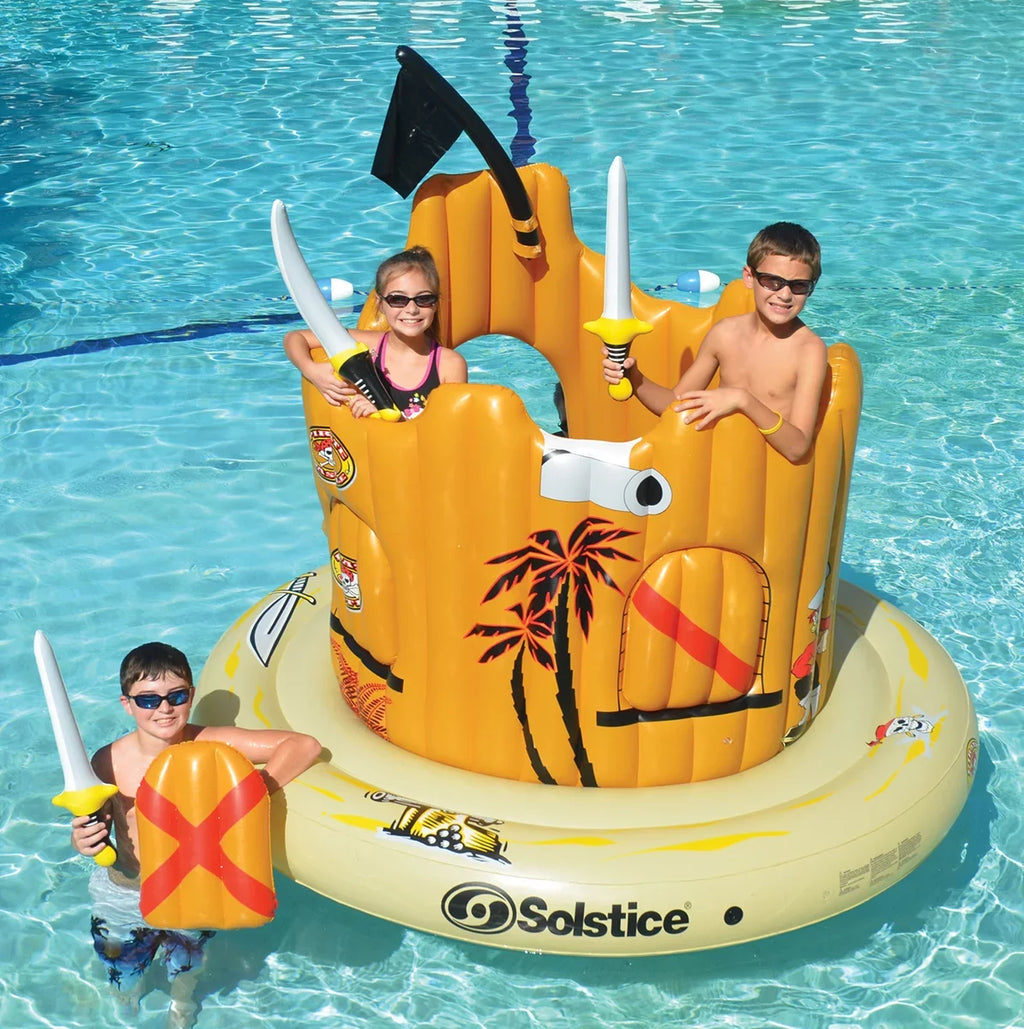 Inflatable Play Center Vinyl Pirate Multicolor Float, Pool Swimline