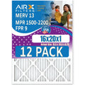 '- Air 13 CLEAN AIRX 12 FILTERS & Furnace - Filters Comparable MERV by USA 1500 FPR 9 Pack 2200 of Rating, Made 16x20x1 Filter in to MPR WICKED AIR.
