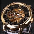 Transparent Wrist Skeleton Watch design Mechanical Leather Hollow