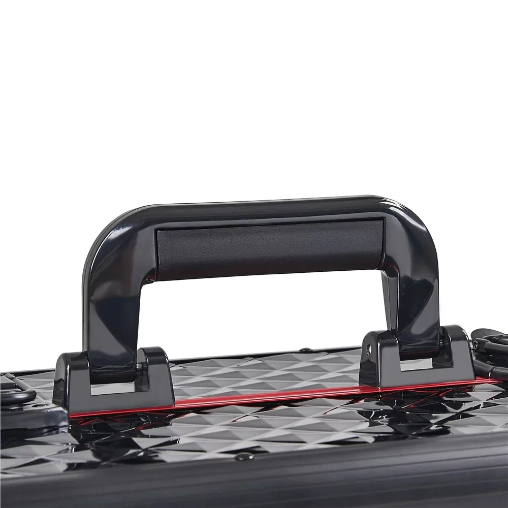 Yaheetech Makeup Train Case Professional with Rolling Drawers,Black