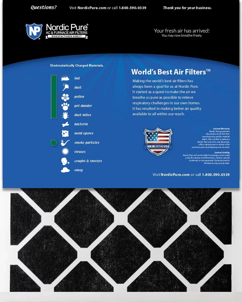 Green Eco-Friendly Air Pack 12x20x1 Filters Pure (11_1/2x19_1/2) 3 Plus Carbon
