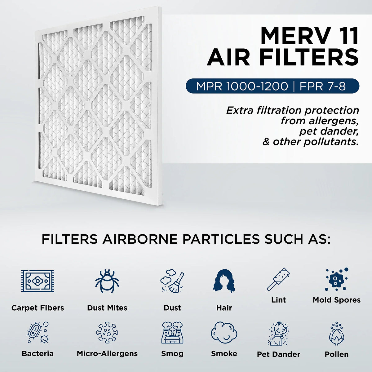 x 6. MERV MPR Air dimension: Actual 1-3/4 AC x Pamlico. Filters 19-1/2 24-1/2 Quantity Pleated Furnace 11, 1000 2" by 20x25x2