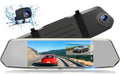 Rear Waterproof Motion Parking Mirror Car Front TOGUARD Camera Dual 7" Camera 1080P with Touchscreen Camera Detection Assistance View Dash Rear FHD Backup Cam Mirror and