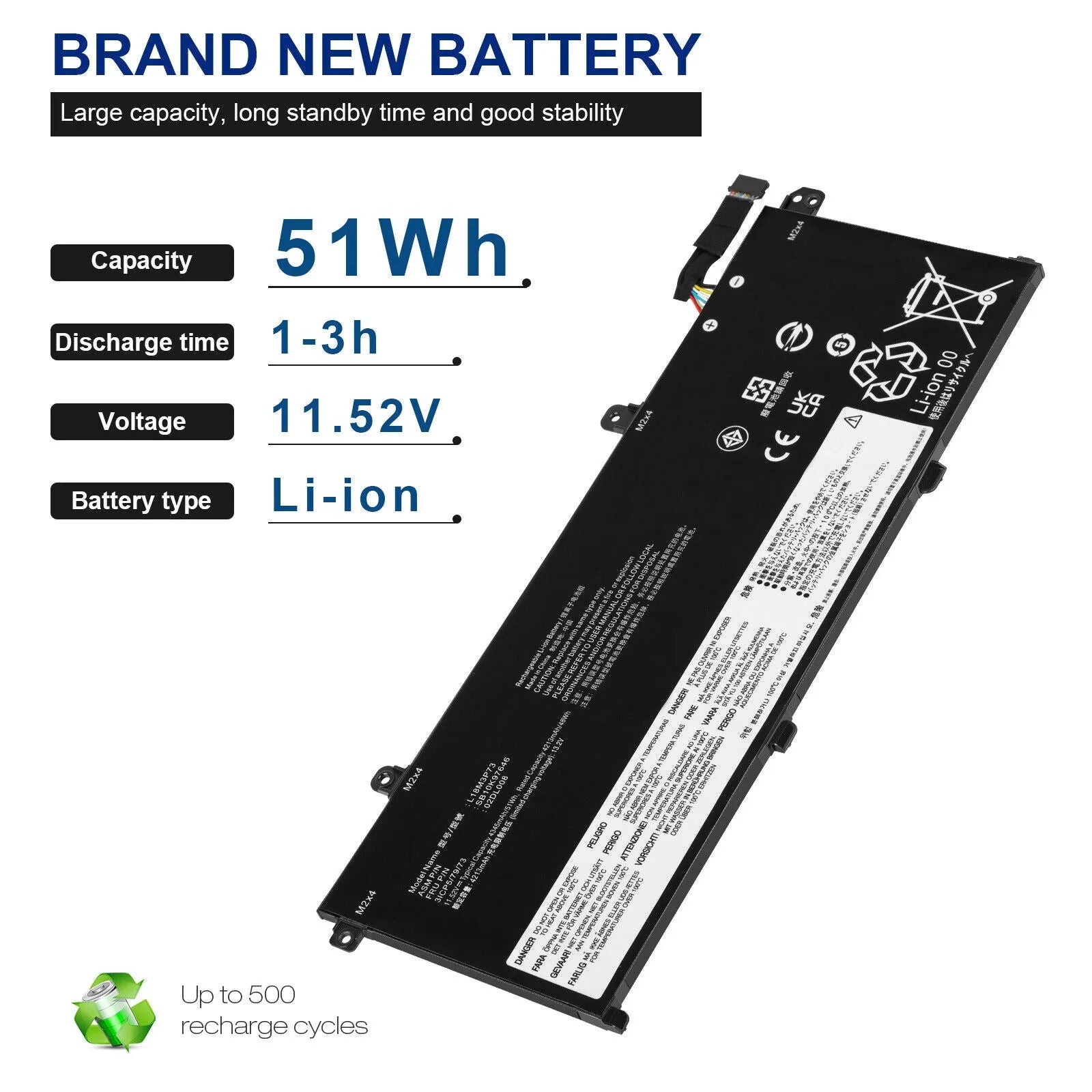 Gen L18C3P72 Battery for T490 1st P43S P14s T14 T495 ThinkPad