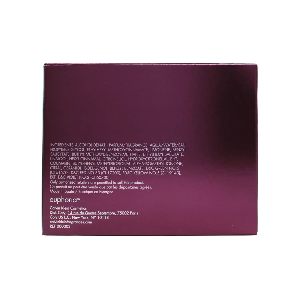 oz Women Parfum Klein Eau Calvin for Euphoria by Spray de 1.7