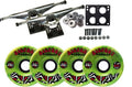Package SWIRL BIGFOOT GREEN LONGBOARD 76 TRUCKS WHEELS