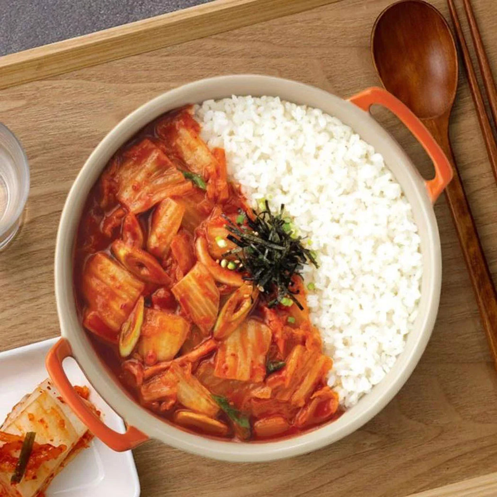 햇반 Korean Cupbahn Rice 컵반 Kimchi, (Fried White Meal 4 with Bowls) Pre-Cooked - 25 Taste Hetbahn by