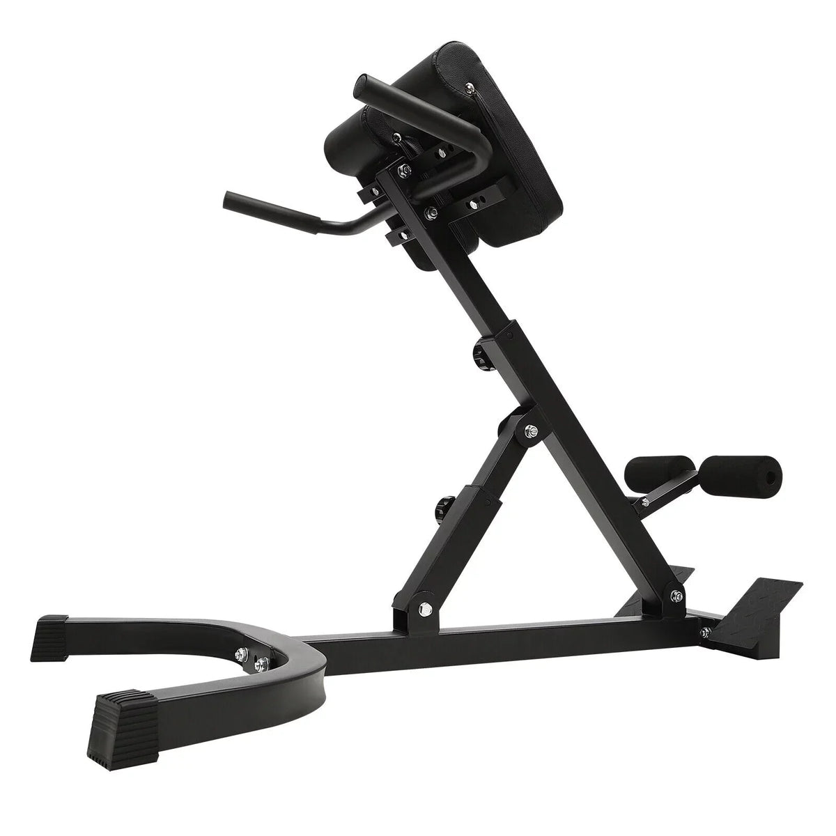 Adjustable Back Machine, Bench Roman in Multi-Functional Extension Hamstring Bench Chair Hyperextension 40.55*27.55*44.48 - Black