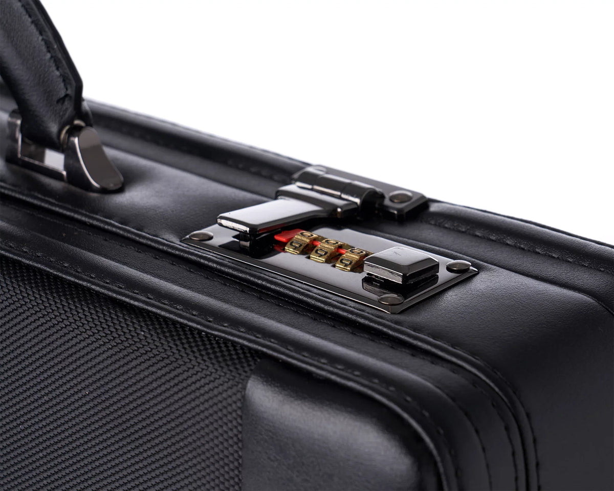 Expandable Lock Attache Hard Alpine Swiss Dual Case Combination Side Briefcase
