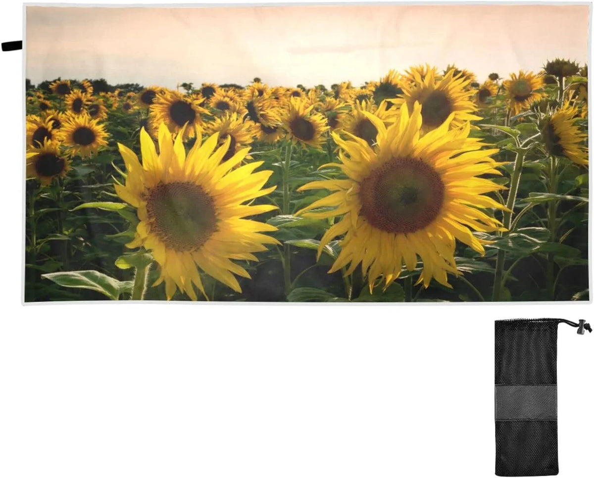 Quick Super Holiday（363） Absorbent Camping Dry Towel Compact Towels Beach - Sunflower for - Swimming Oversized Travel Bestwell Towel Lightweight Field