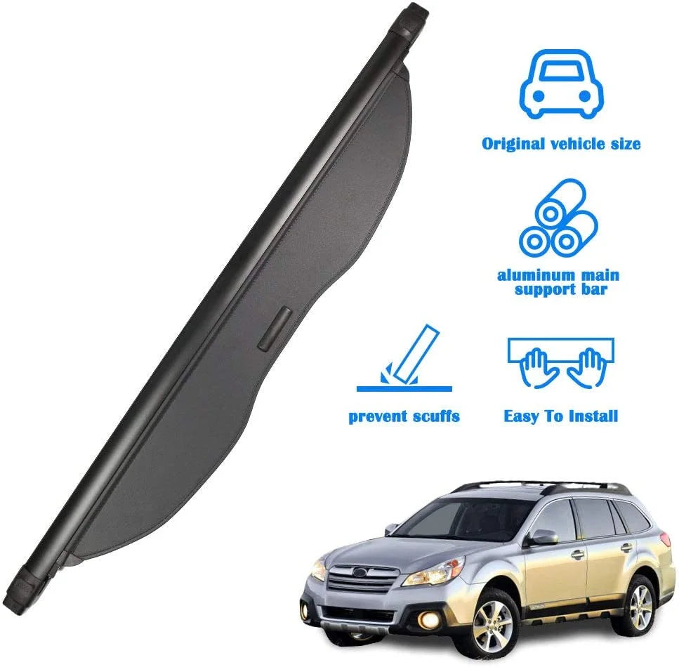 Rear Subaru Shield 2011 Black 2012 Shade, Subaru 2010-2014 Cargo 2010 Outback Manual Outback Tailgate Wagon Trunk Accessory Fit for 2014 Privacy Retractable 2013 Cover