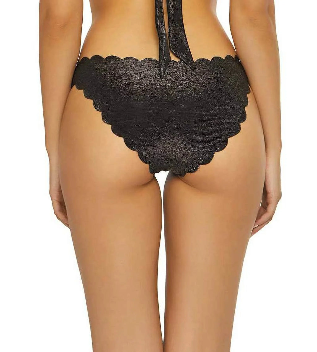 Full PilyQ Wave US Swim Cut Seamless Twilight BLACK Small Reversible Bottom,