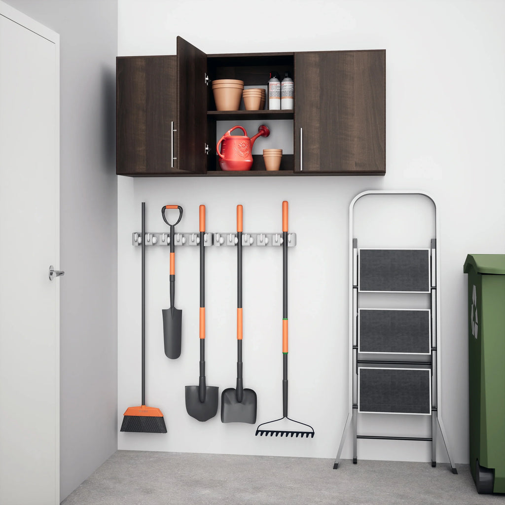 12"D, Prepac Cabinet Versatile Elite 3-Door, 24"H Prepac, Espresso x Tall by EEW-5424, Wall Cabinet, x Wall Garage 54"W Adjustable