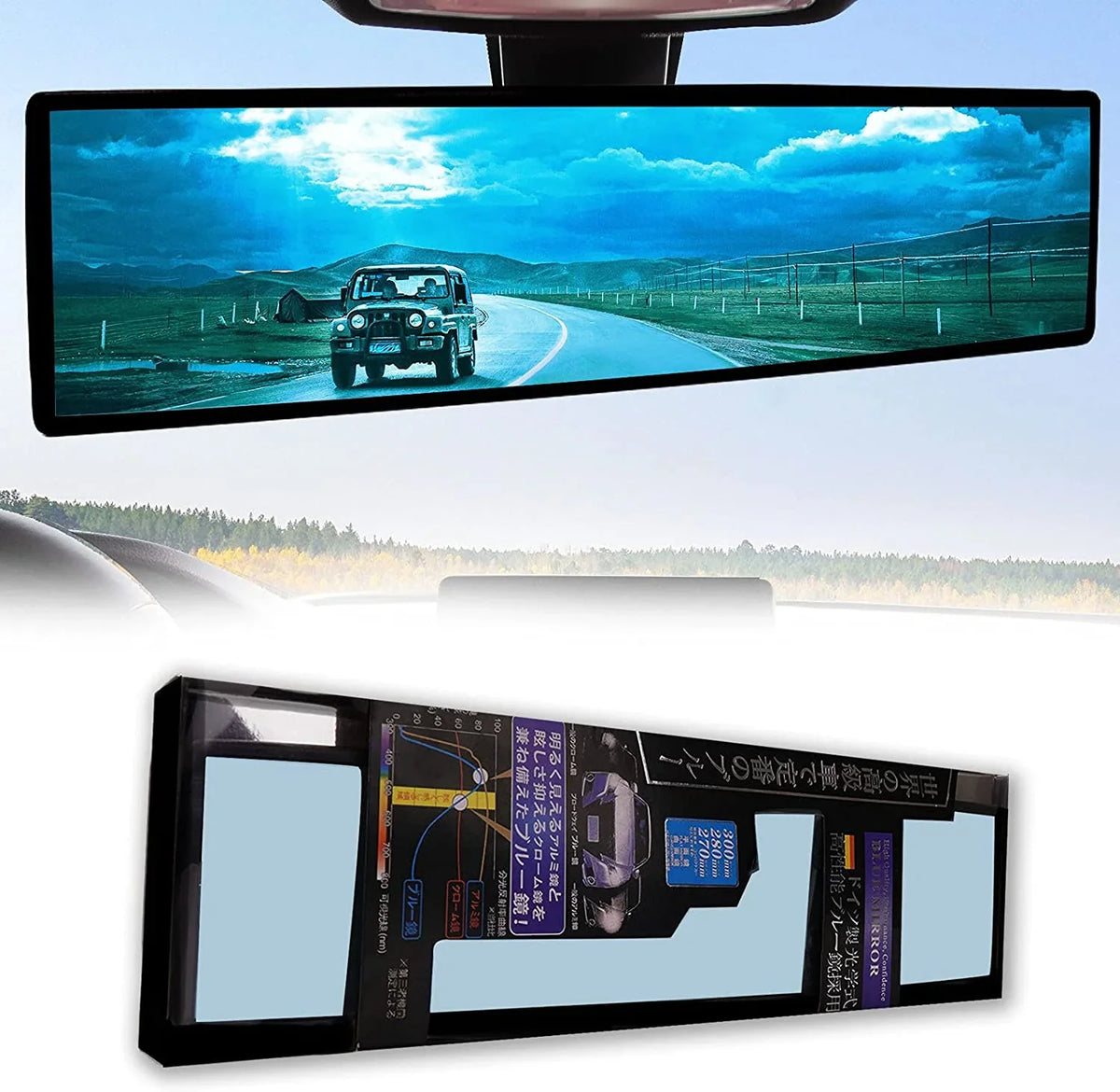NINGFIST Anti Car Angle Mirror Interior Wide Car view Mirror for Rear Glare Mirror Rearview Accessories SUV Blindspot Mirror Convex Universal Panoramic Broadway Trucks.