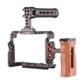 Camera II/ for Video III/ A7III Grip Cage Aluminum Kit Rig Replacement A7 with Wooden A7R Andoer Alloy Handle