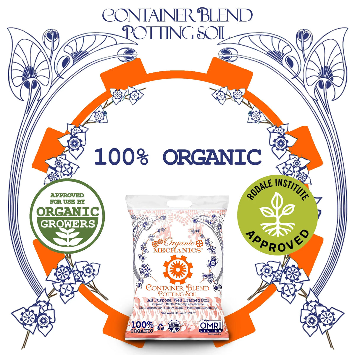 2 Potting Mechanics Blend Organic Purpose Soil, Peat Free cu ft Container All