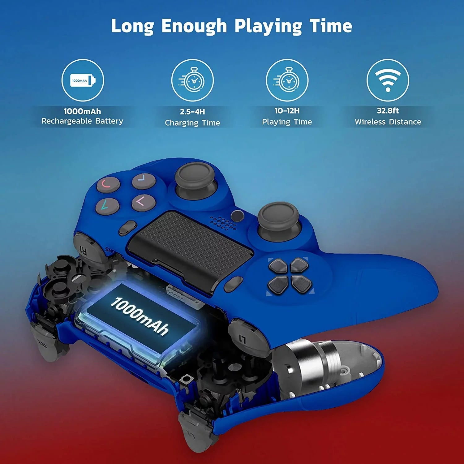 PRO Wireless (Blue) S20 1,000 Plus BlueTooth GamePad Slim Compatible Speaker/Gyro/Remote Galaxy with Controller Battery/Built-In