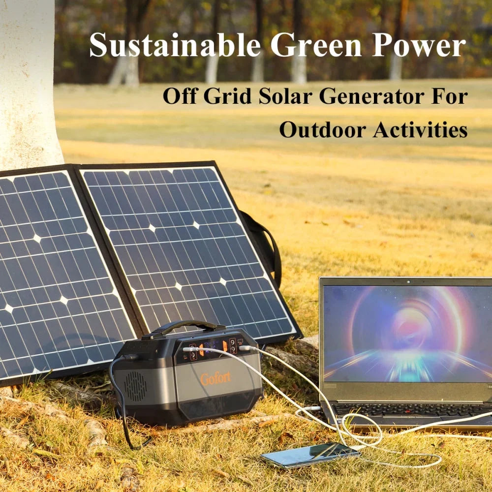 2X Outlets Emergency 299Wh Station, Portable Camping, 110V DC Power USB Backup Generator for and RV 4X AC Supply 12V Power Outlets, Home CPAP, 4X Solar Travel, exterior Outlets Power 330W with