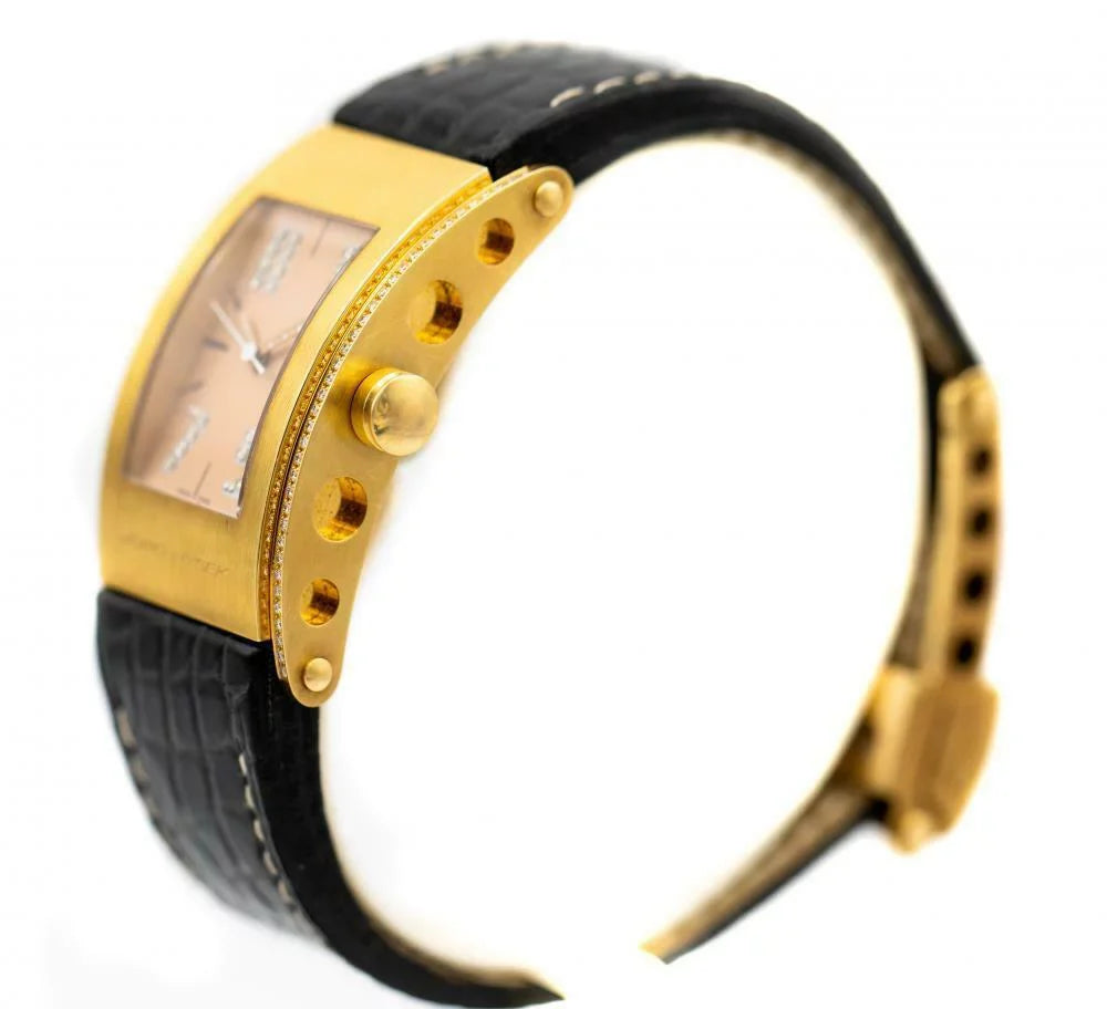 Rose S011-0026 Jorg Kilada 18k Men's Watch Gold Quartz Diamond Bezel Hysek