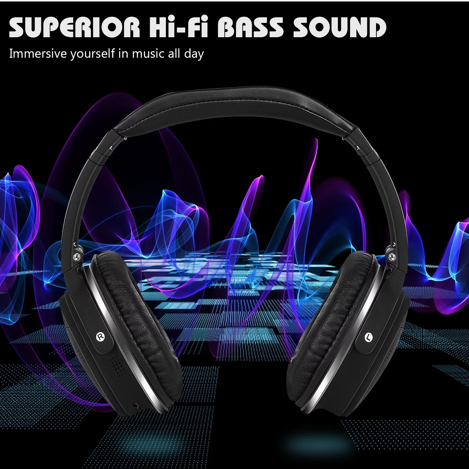 Stereo Resolution High Wildfire Phone Deep Bass, Earphones with Wireless Bluetooth with Comfort Superior UX35 E2 Call HTC Audio, Support UrbanX for Ear Mic The Over Headphones