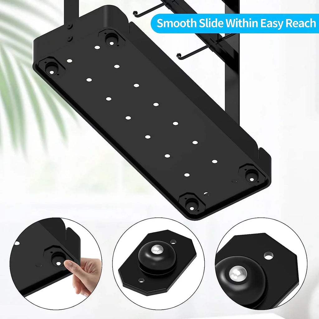Cup Hooks,2 Holder Holder Storage Countertop, Movable Tier Mug Rack Mug with Coffee 16 Coffee BOIVSHI Tree Cup Black Holder Base Hooks with for