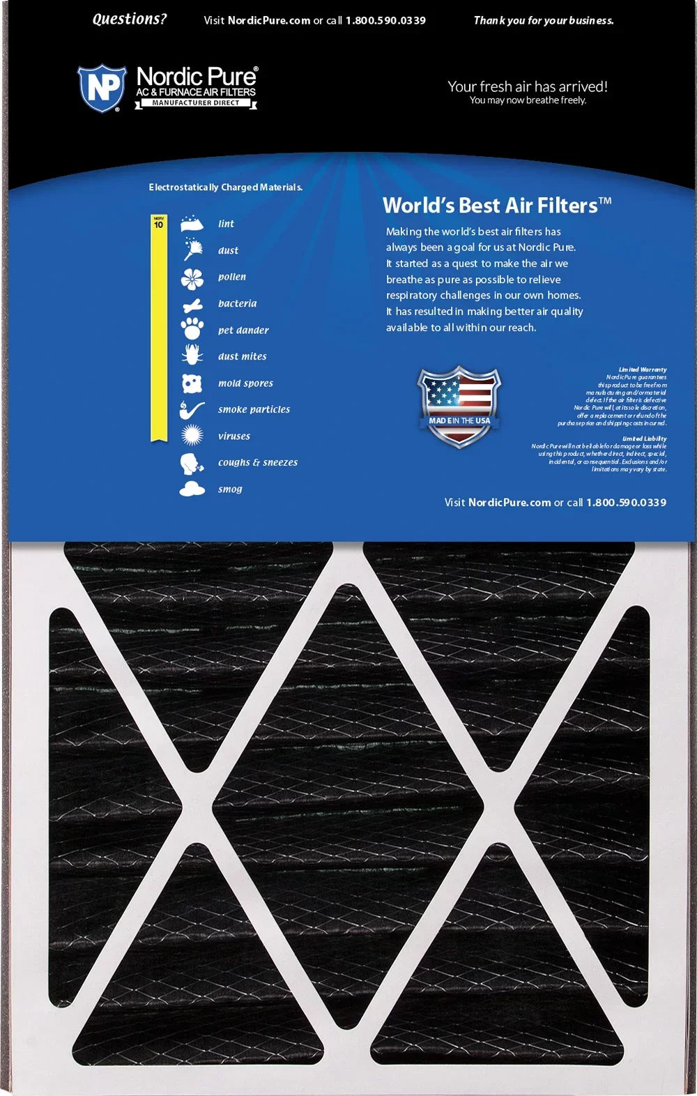 16x25x5 Plus Carbon 7/8) MERV Replacement (4 Pack 10 Filter 2 AC Bear Air