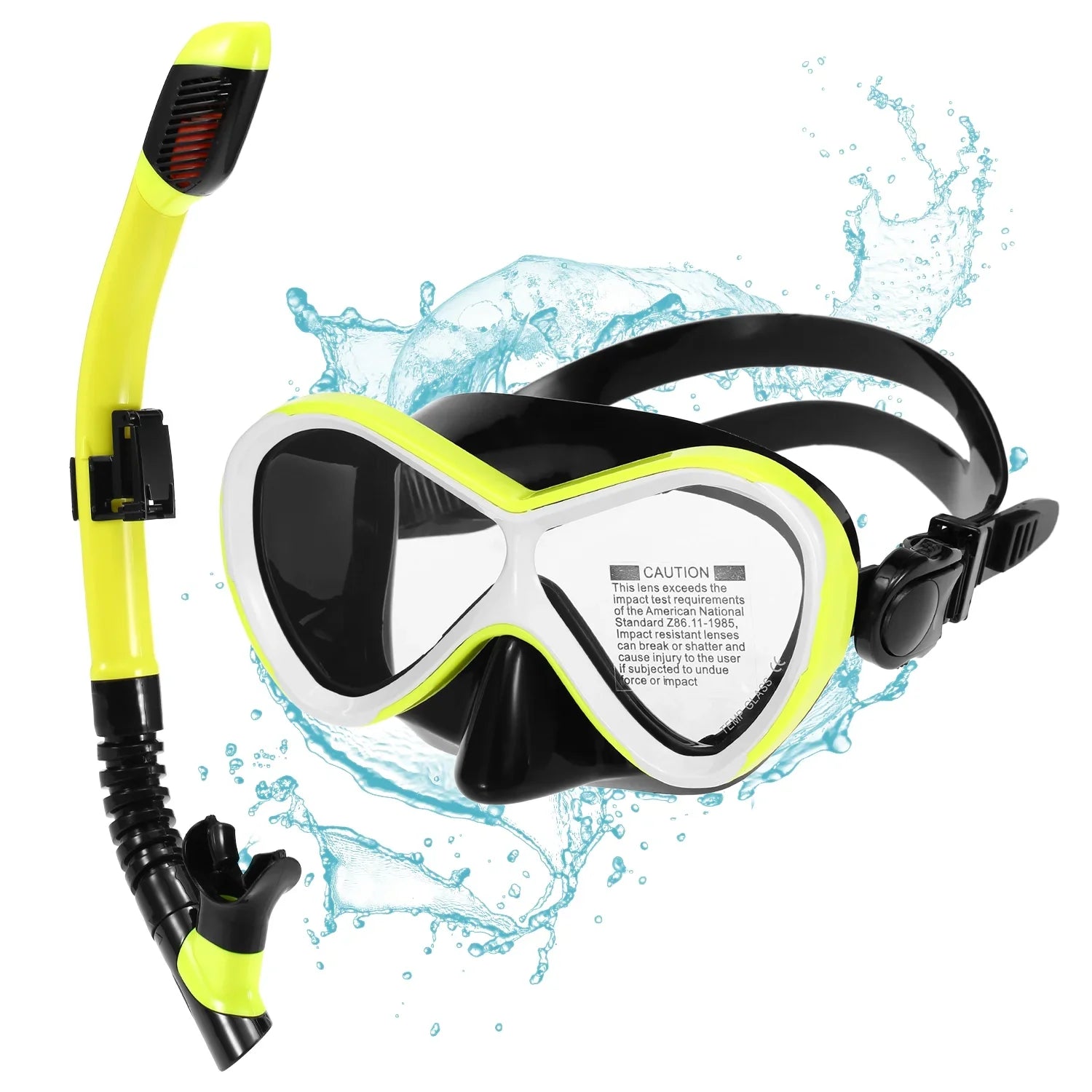 Swimming Snorkel Set with ammoon Professional for Underwater Kids Snorkel Clear for Goggles Vision Tube