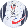 Ball with Cup USWNT "2x - Soccer World Paint Inscription Hamm Mia Splatter Champ" Fanatics Autographed Authentic Certified