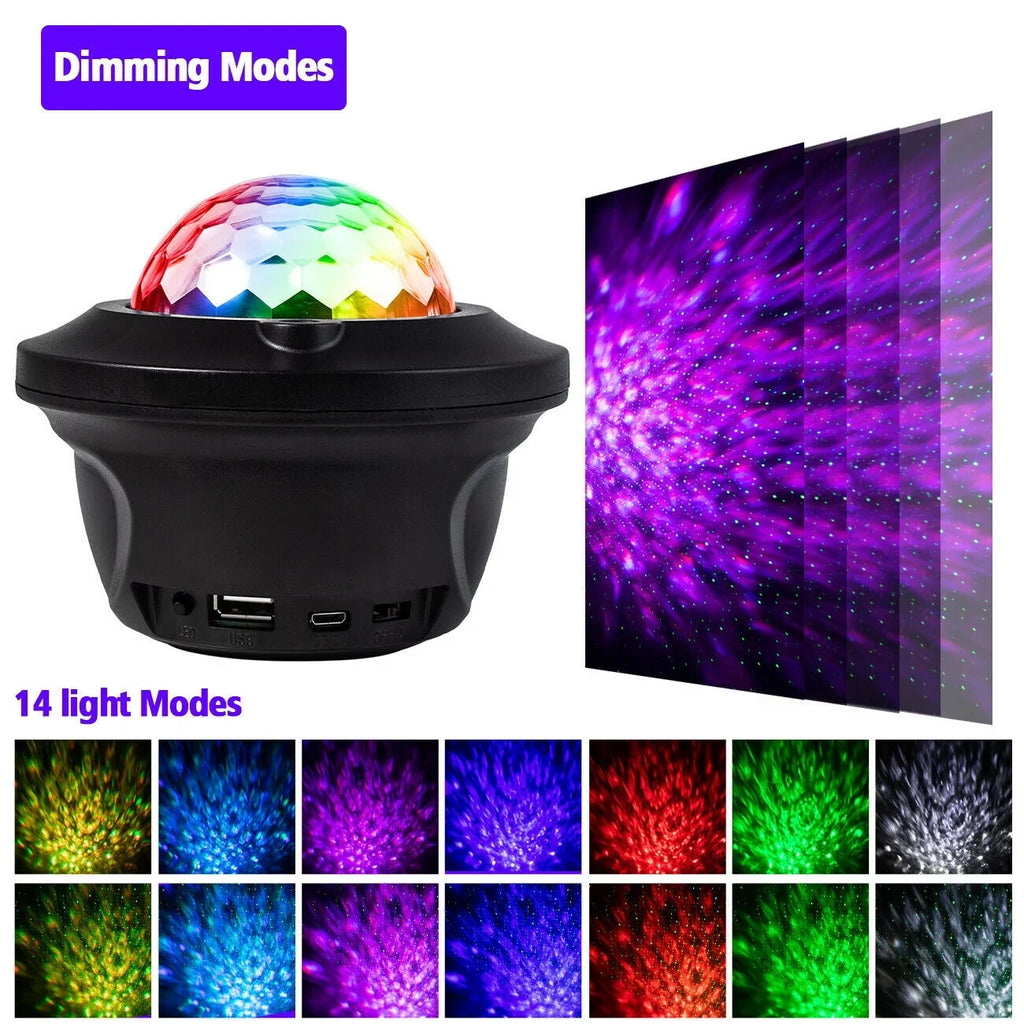W/ Ball Speaker Remote RGB Stage Strobe LED Light DJ Party Lamp Disco Bluetooth