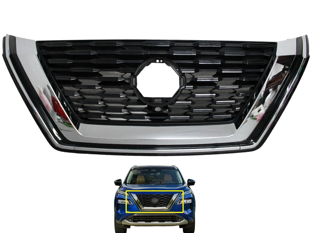 With Bumper Option Upper Chrome Rogue 2022 With 2021 Camera 2023 Grille Front Compatible