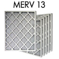 16x24x2 MERV 15.375x23.375x1.75 Pleated | 6PK 13 Filter Air Actual - dimension