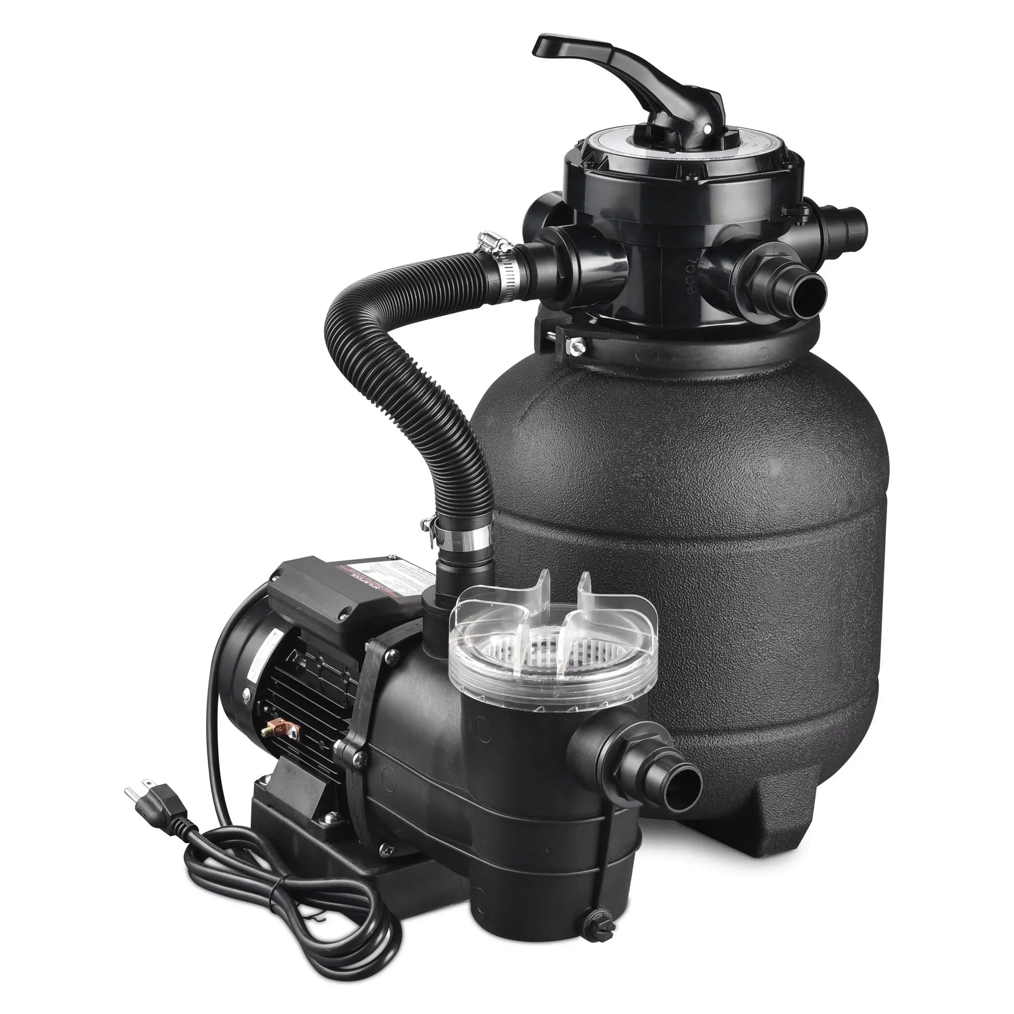 2640GPH Sand Above Strainer Filter Ground w/ Valve Yescom 12" 3/4HP 4-Way Pool for Pump