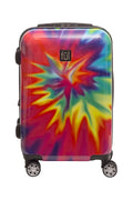 Carry Dye Suitcase Tie On Tie-Dye Rainbow Swirl with Inch Luggage, 22 Wheels, Hardshell Rolling