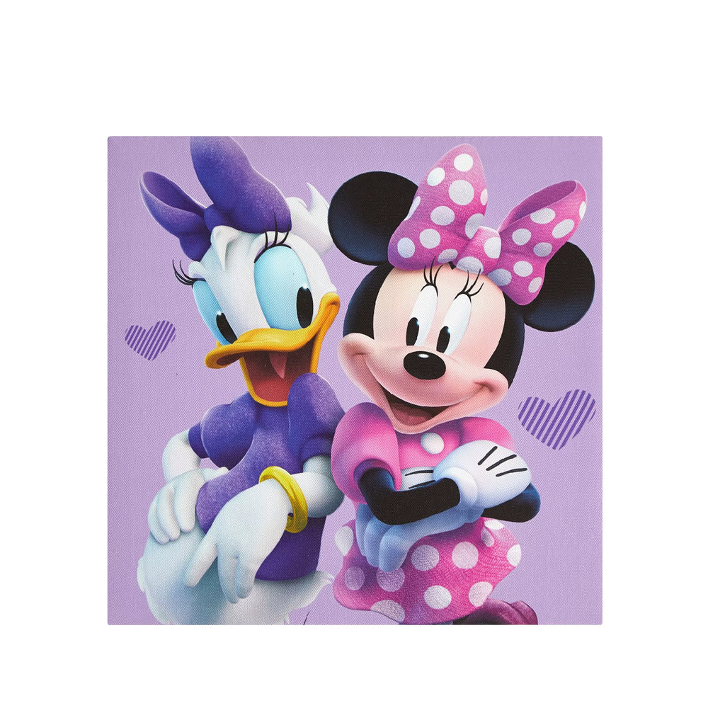Mouse 4 Children's Wall Canvas Pink Minnie Art Pack Disney