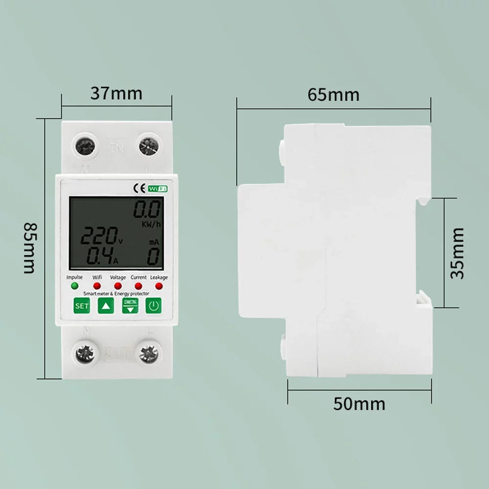and Function Timer Home Voice Pinnaco Intelligent for Meter with Electric Leakage with WiFi Control Protection Compatible -