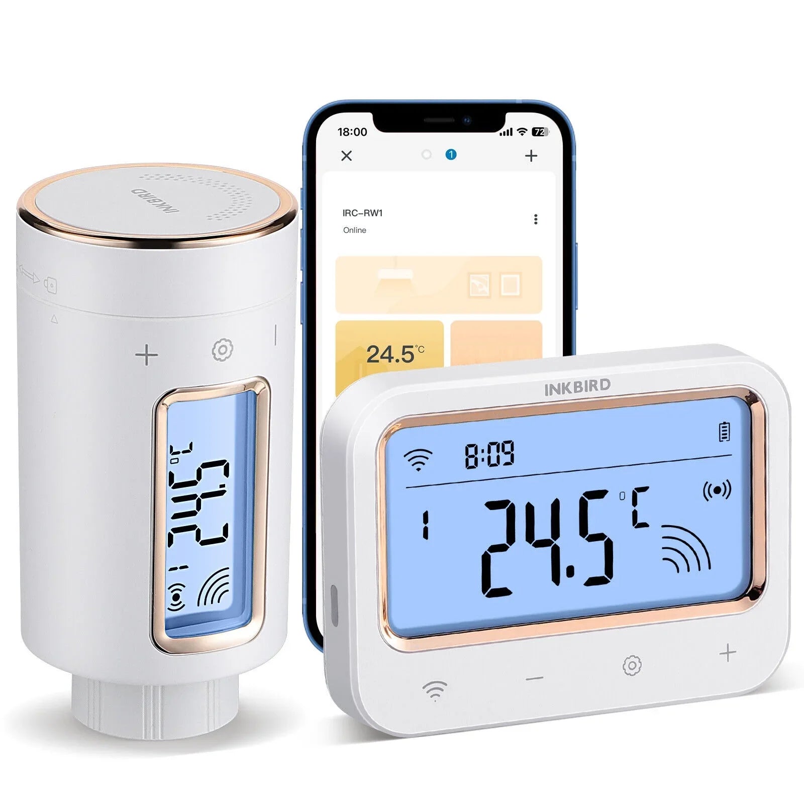 Thermostatic Intelligent Smart Controller Inkbird WiFi Digital Radiator Valve Gateway