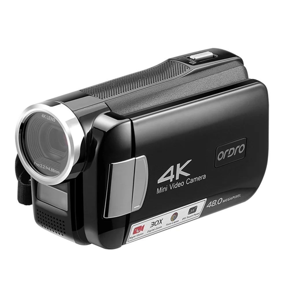 with Video Camcorder Touchscreen IPS IR Night ORDRO AC2 Digital Filmmaking Vlogging 30X Vision 48MP Camera 4K for Zoom