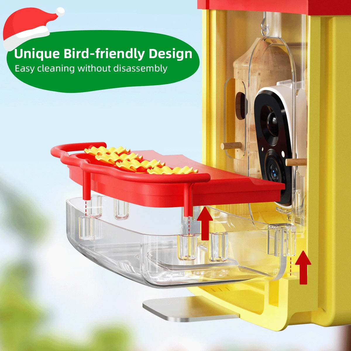 Smart Hummingbird House, Camera Species, Feeder Up-Close,AI Hummingbird Wooden Capture,Birdwatching exterior Bird More 2 Identify 350+ Attract Camera Gift Feeder Unique with Hummingbird for Auto-Video