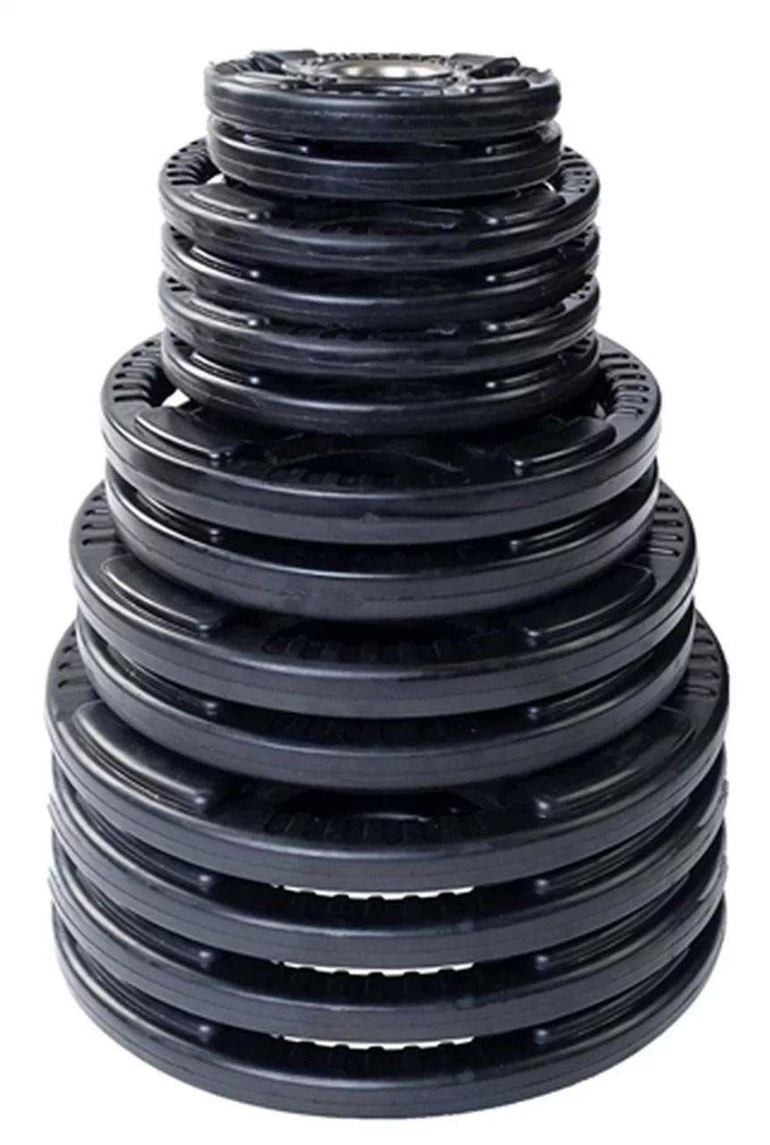 French lbs Bar Weight w/7 Set Olympic ft Rubber (New) Fitness Plate Grip 395