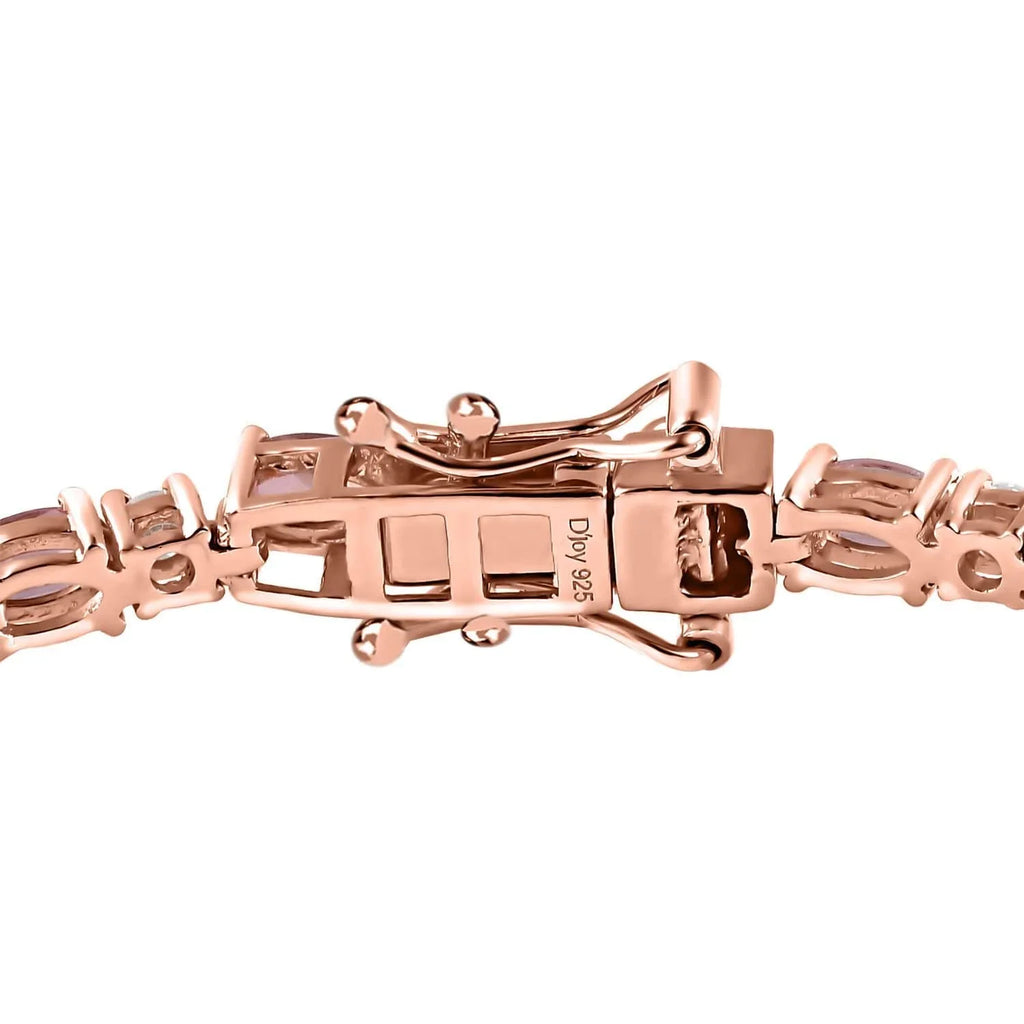 Bracelet Vermeil Jewelry 925 5.74 Tourmaline Mom Ct Plated Sterling dimension Gold Gifts Oval LC Birthday Day Rose Mothers 8" Moissanite for Shop Silver