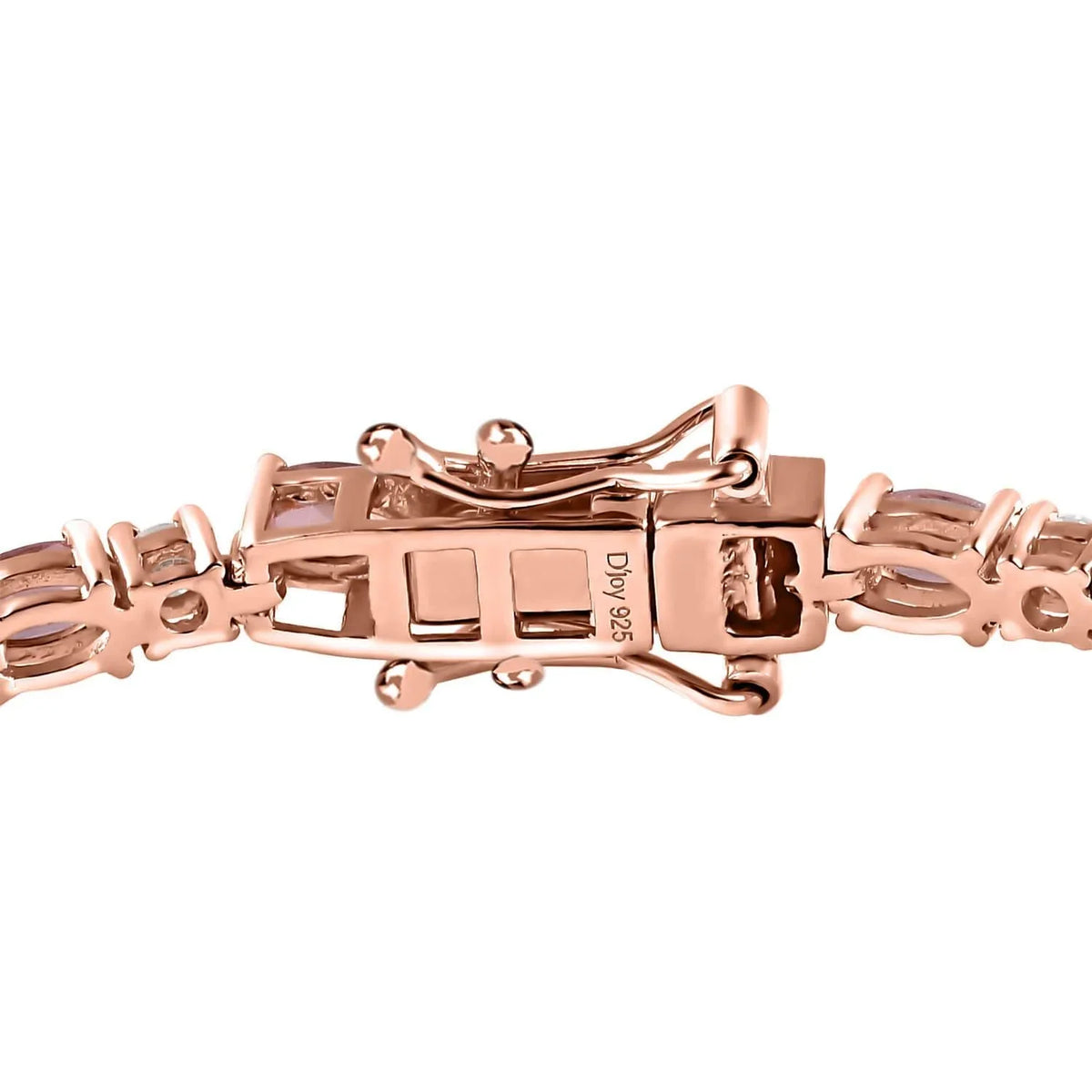 Bracelet Vermeil Jewelry 925 5.74 Tourmaline Mom Ct Plated Sterling dimension Gold Gifts Oval LC Birthday Day Rose Mothers 8" Moissanite for Shop Silver